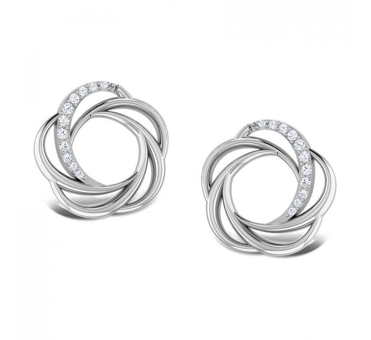 Whorl Daimond Earrings