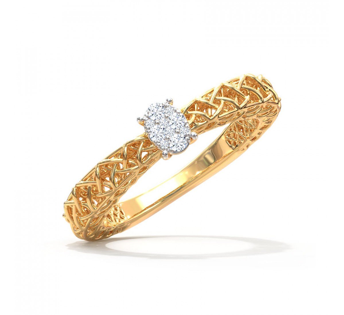 Cursive Primrose Diamond Ring