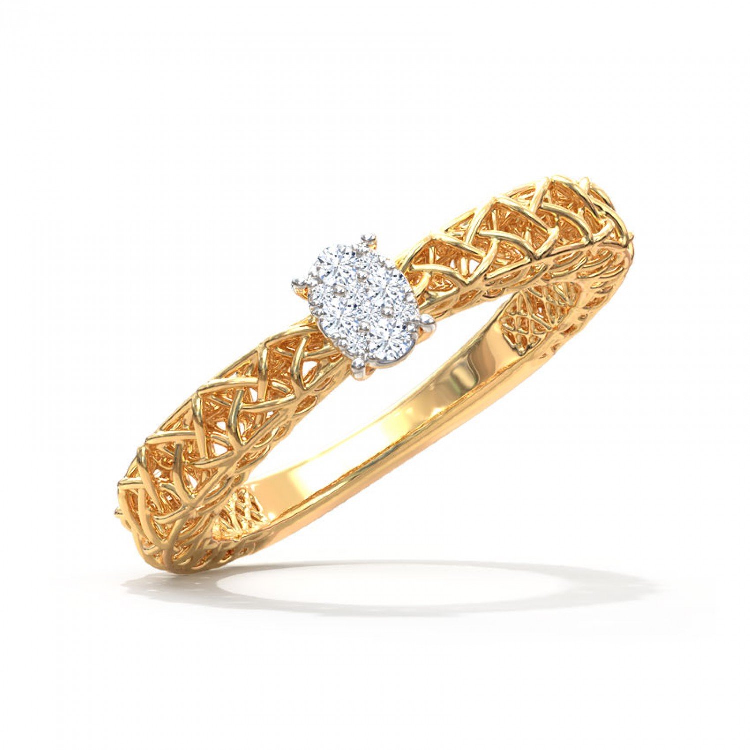 Cursive Primrose Diamond Ring
