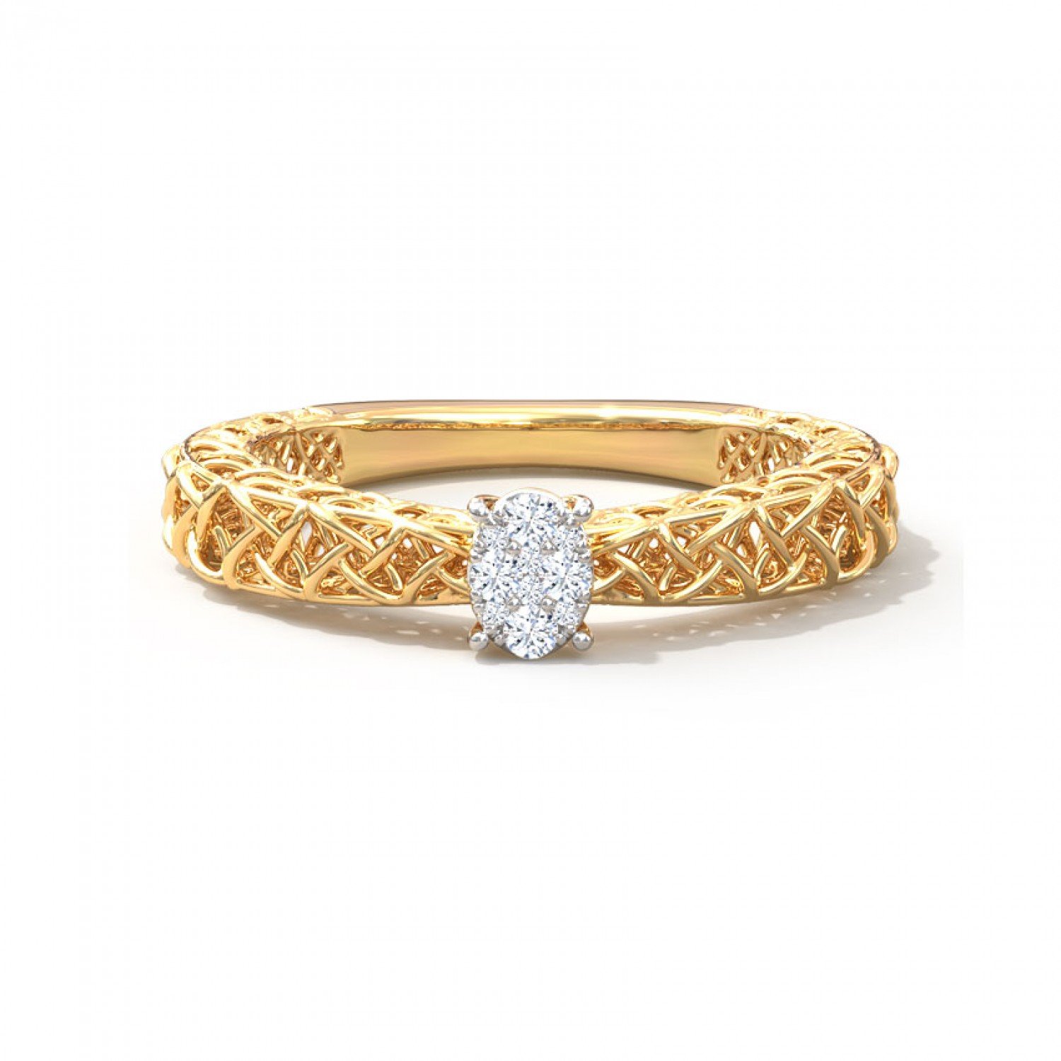 Cursive Primrose Diamond Ring