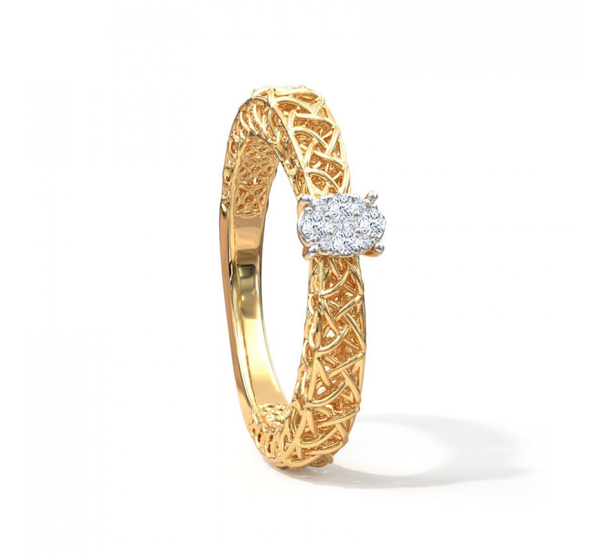 Cursive Primrose Diamond Ring