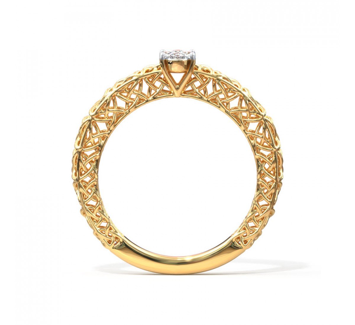 Cursive Primrose Diamond Ring