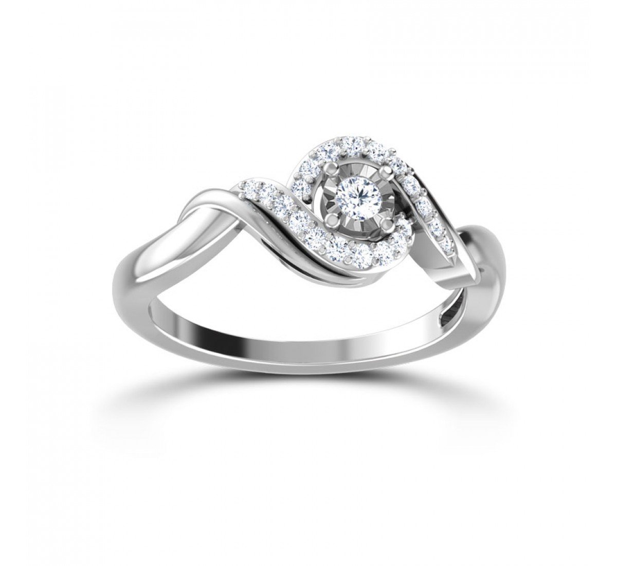 Entwined Floret Diamond Ring