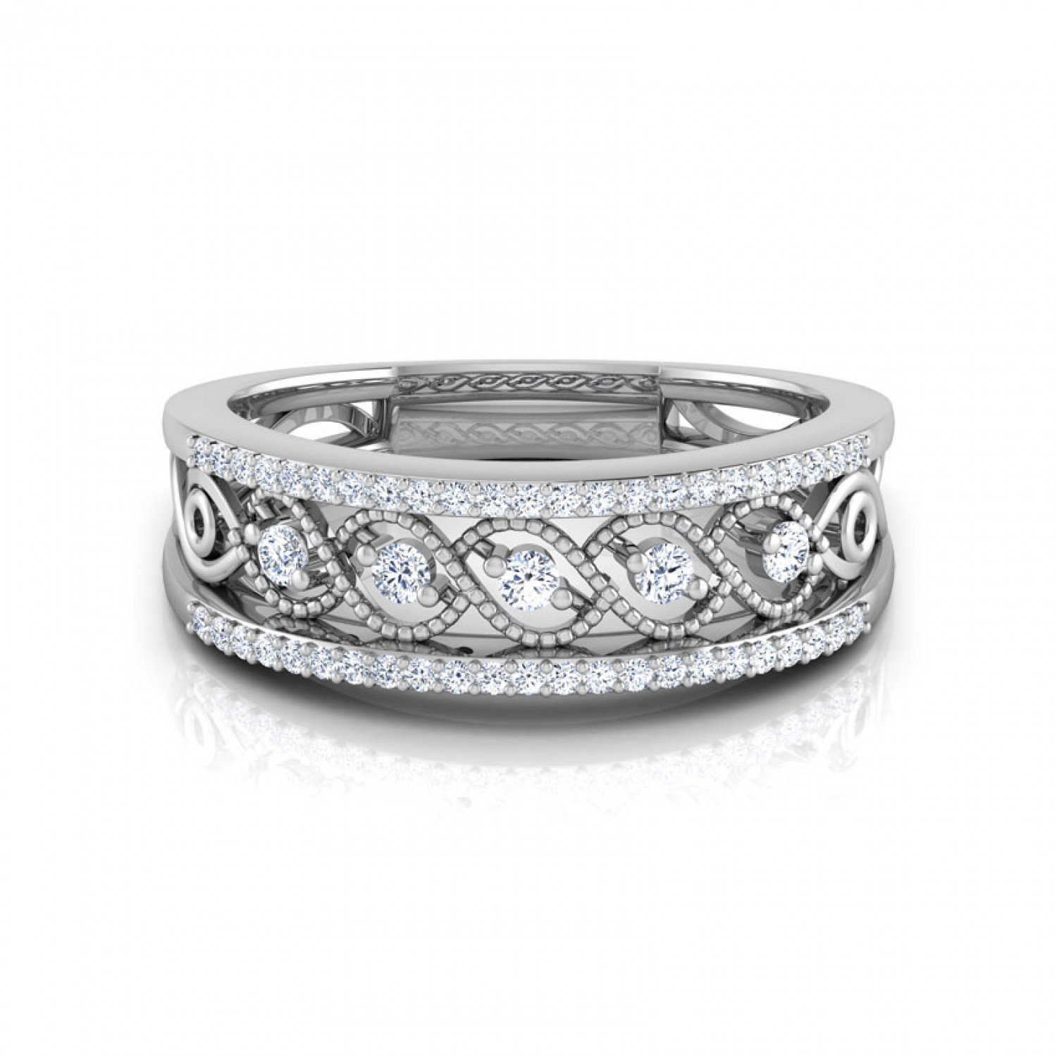 Blazing Helix Diamond Ring