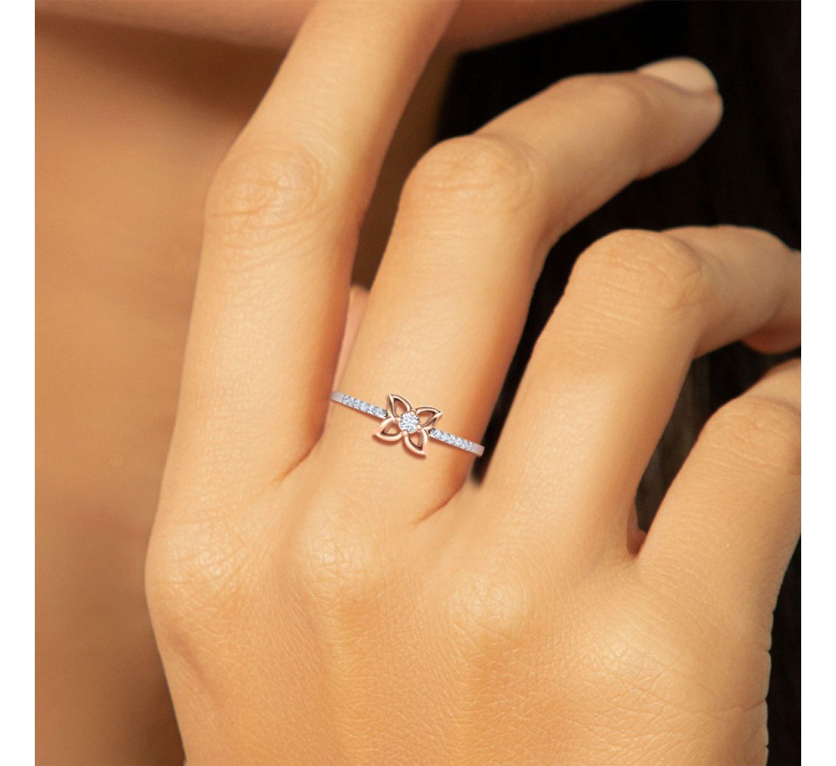 Scepter Wave Diamond Ring