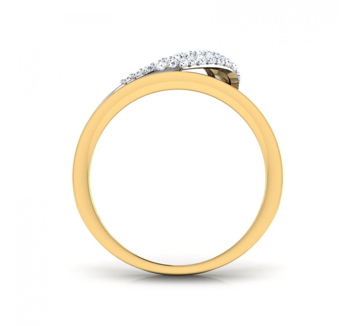 Spiral Gleam Spark Diamond Ring