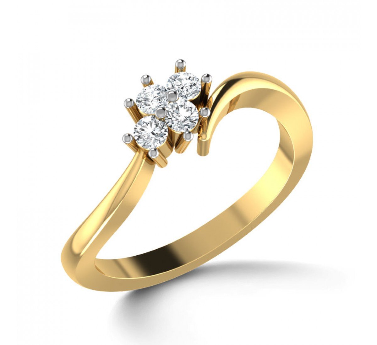Notch Tender Diamond Ring