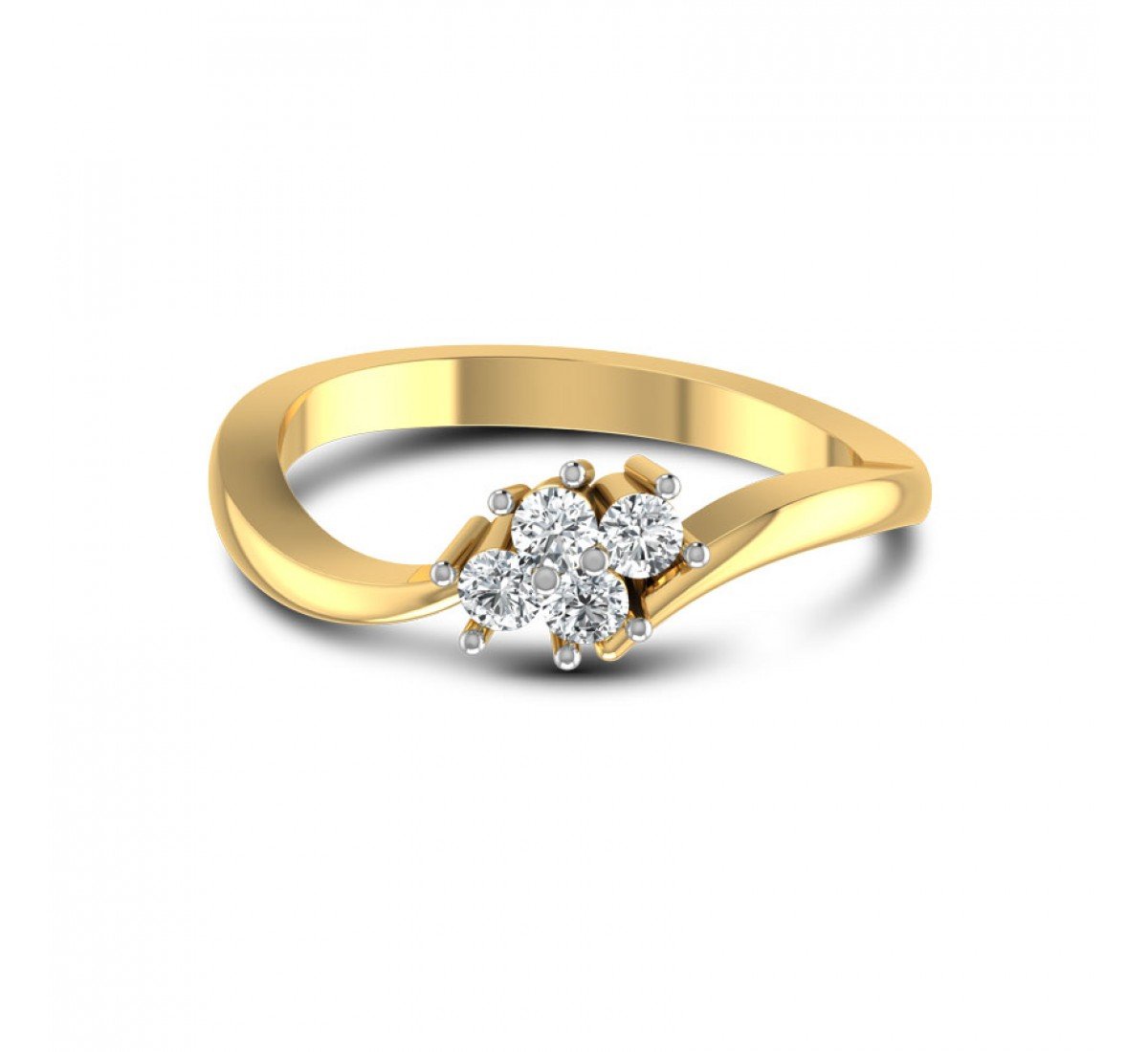 Notch Tender Diamond Ring