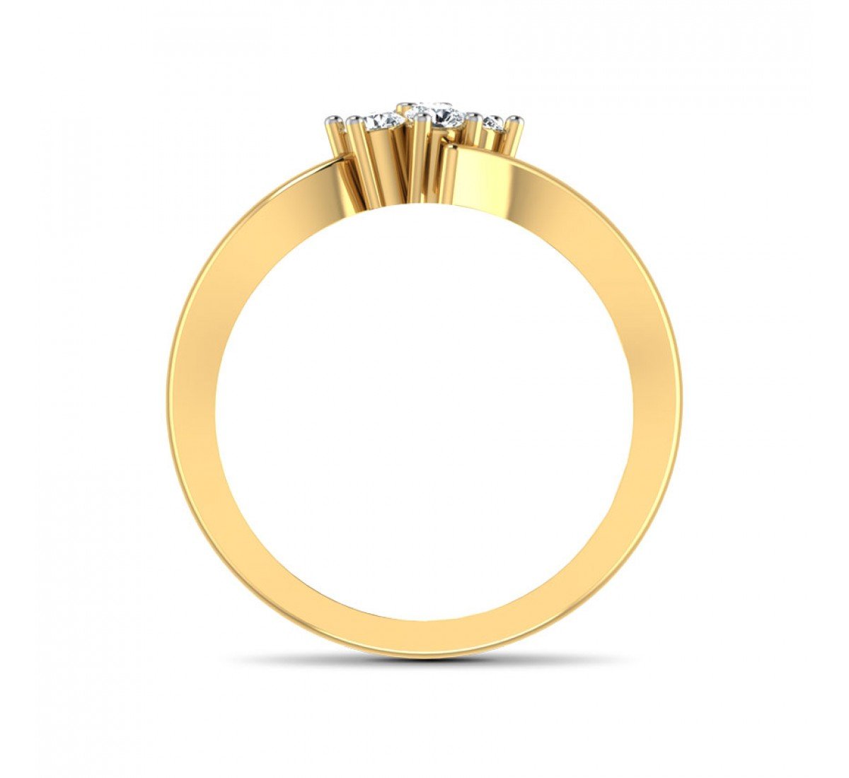 Notch Tender Diamond Ring