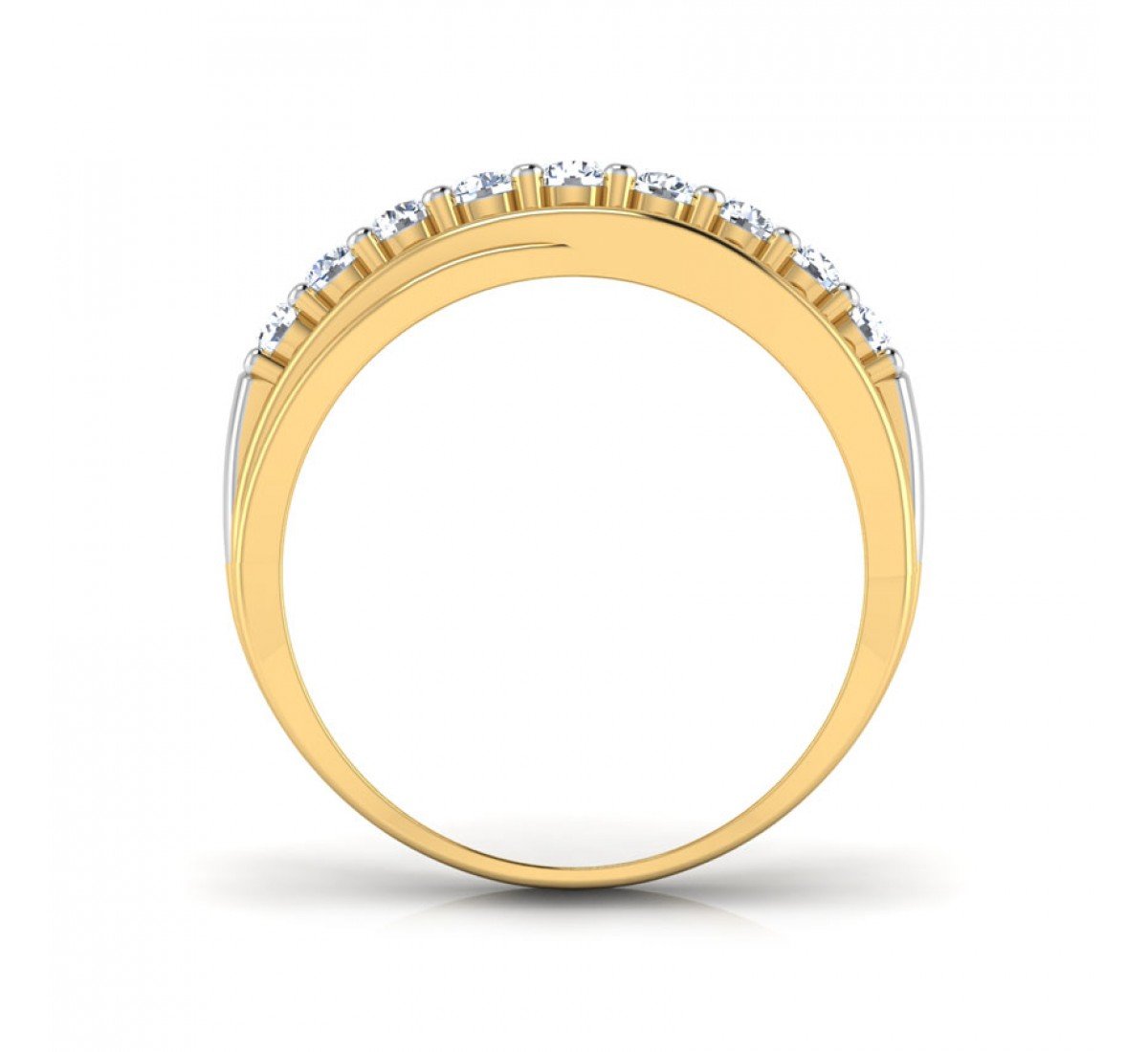 Playful Wave Dance Diamond Ring