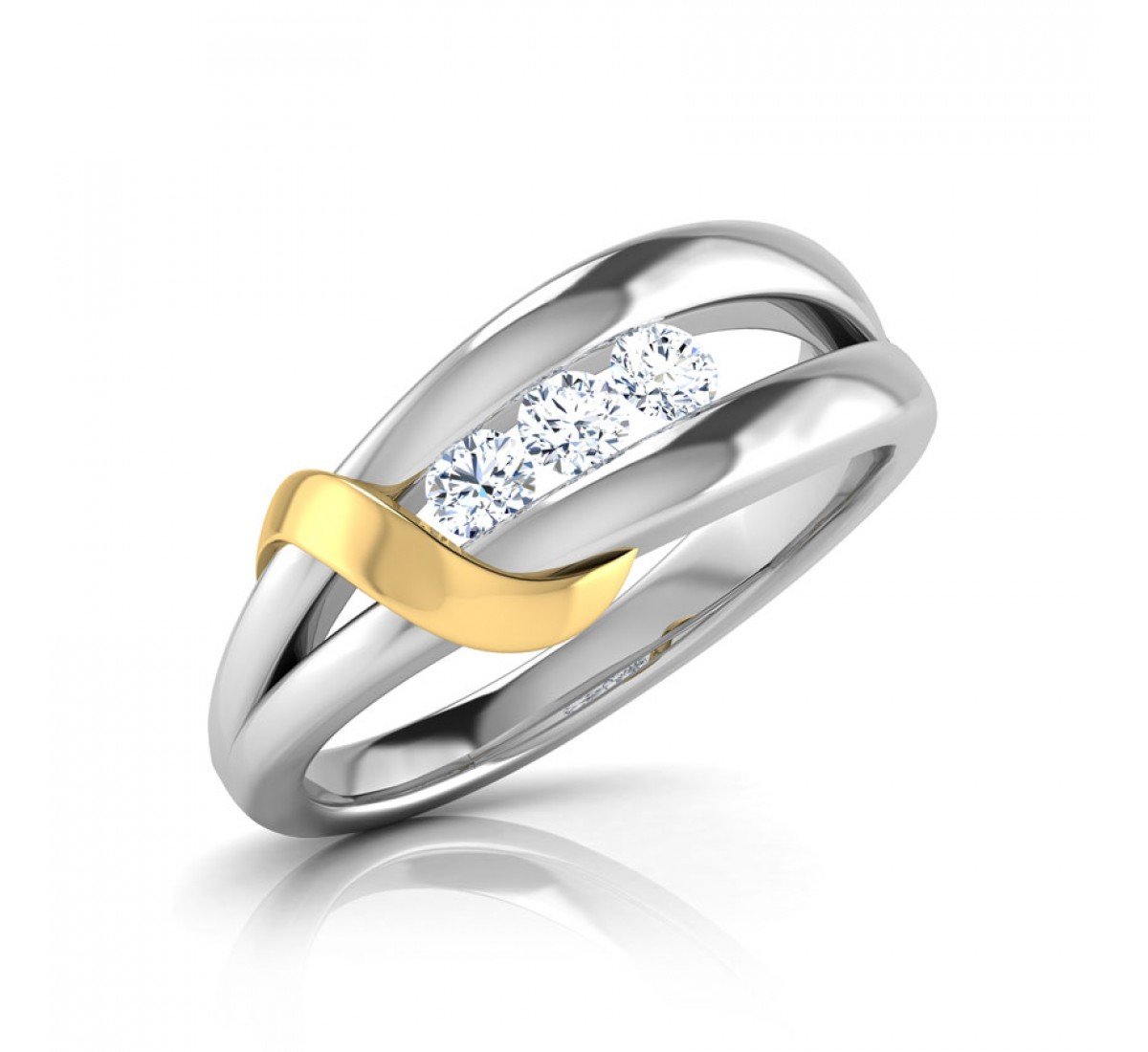 Sculpture Braid Diamond Ring