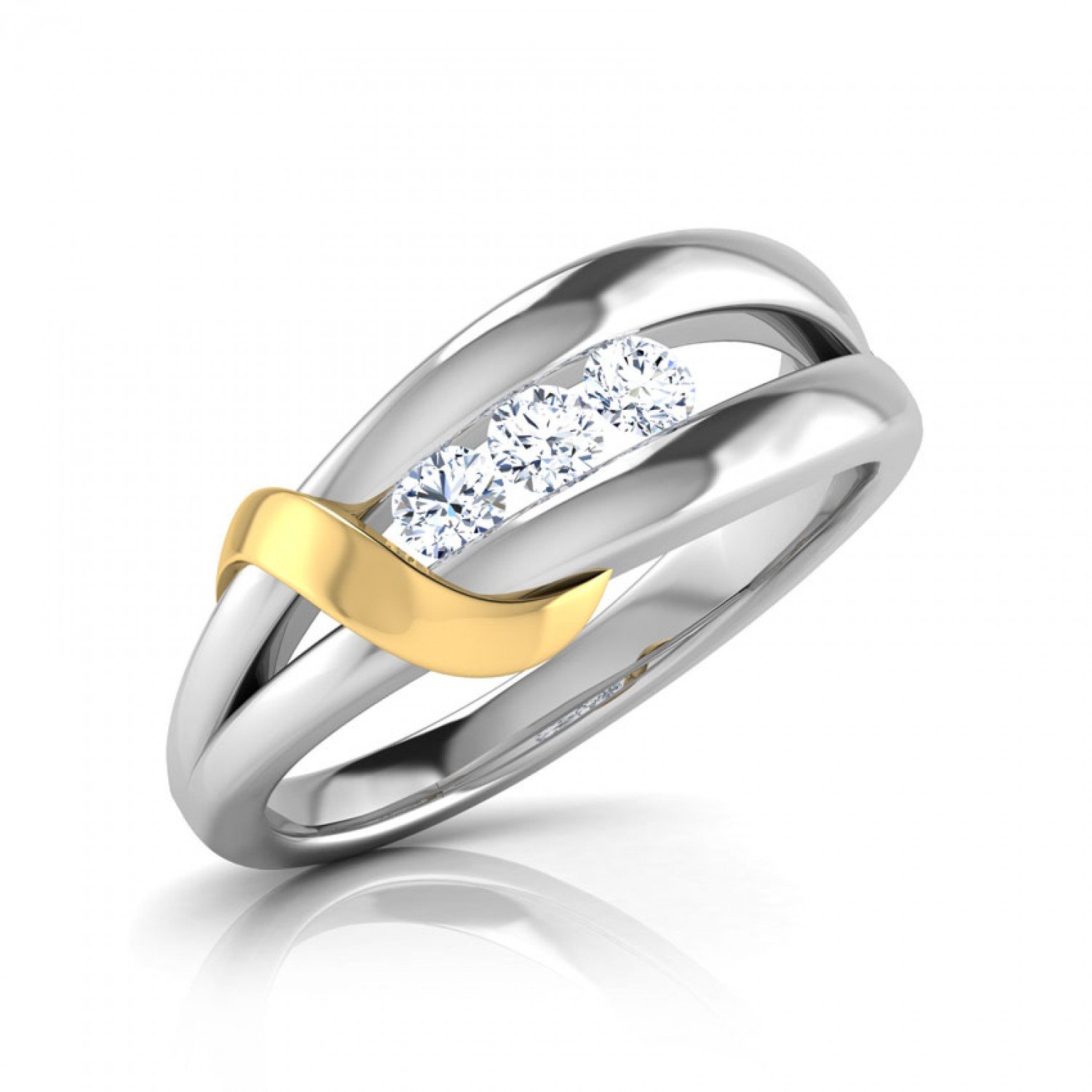 Sculpture Braid Diamond Ring