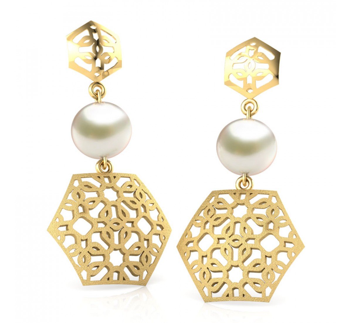 Vortexia Twain Gold Earrings