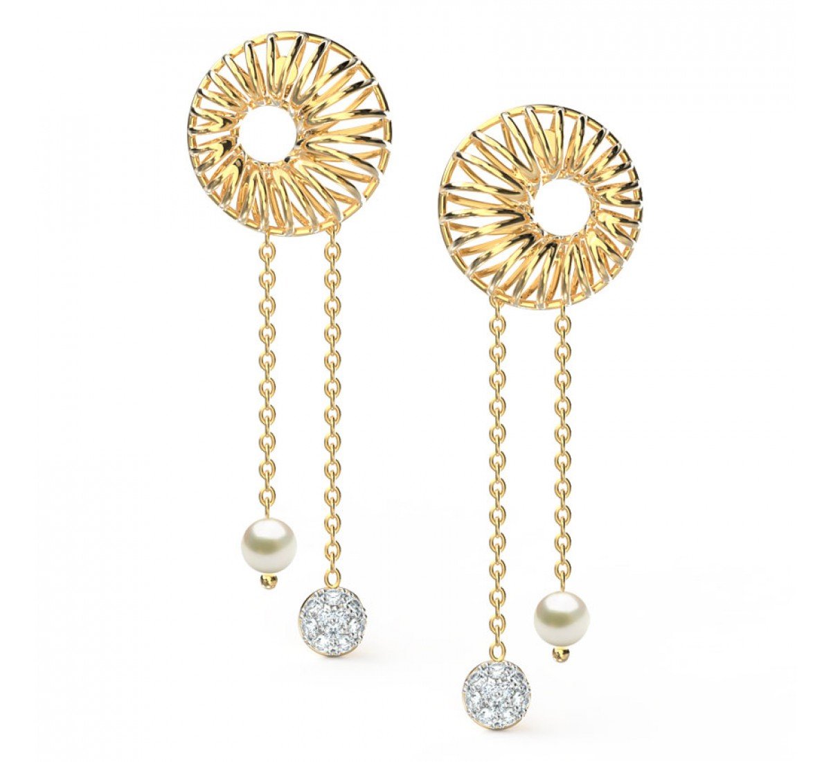 Lavinia Crescent Diamond Earrings