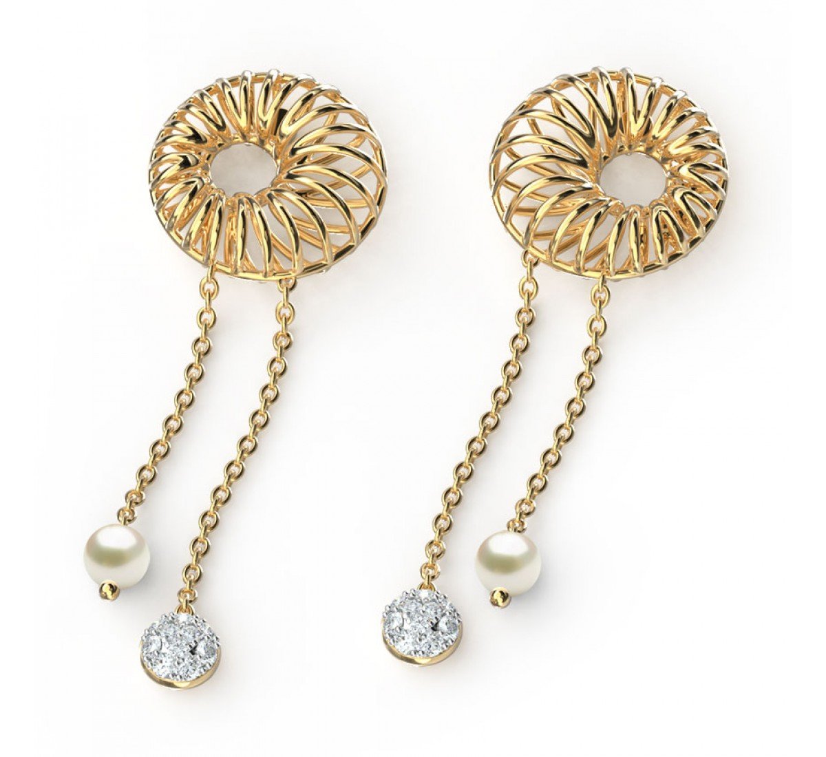 Lavinia Crescent Diamond Earrings
