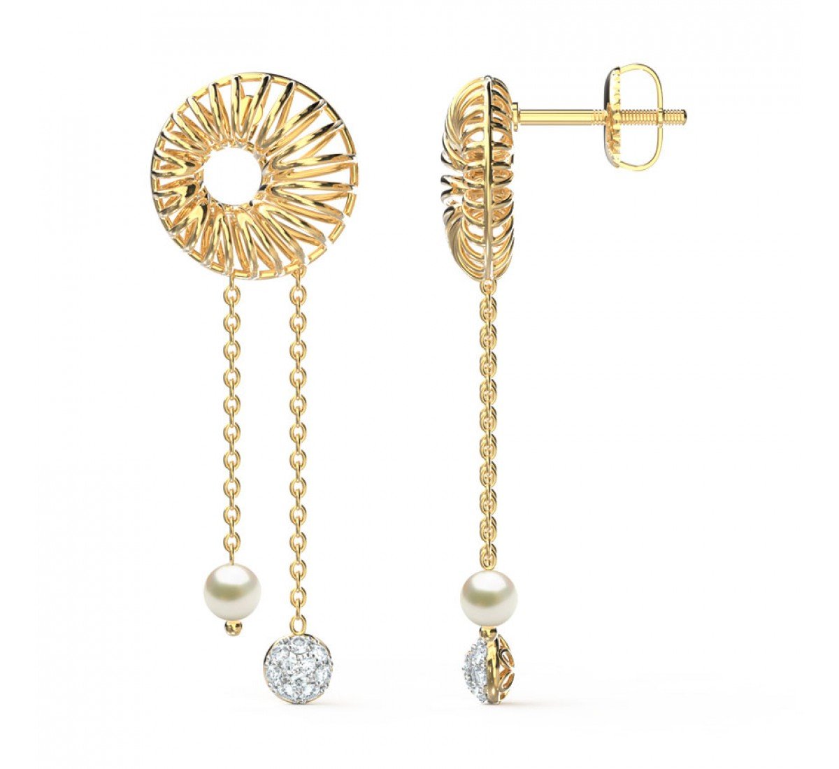 Lavinia Crescent Diamond Earrings
