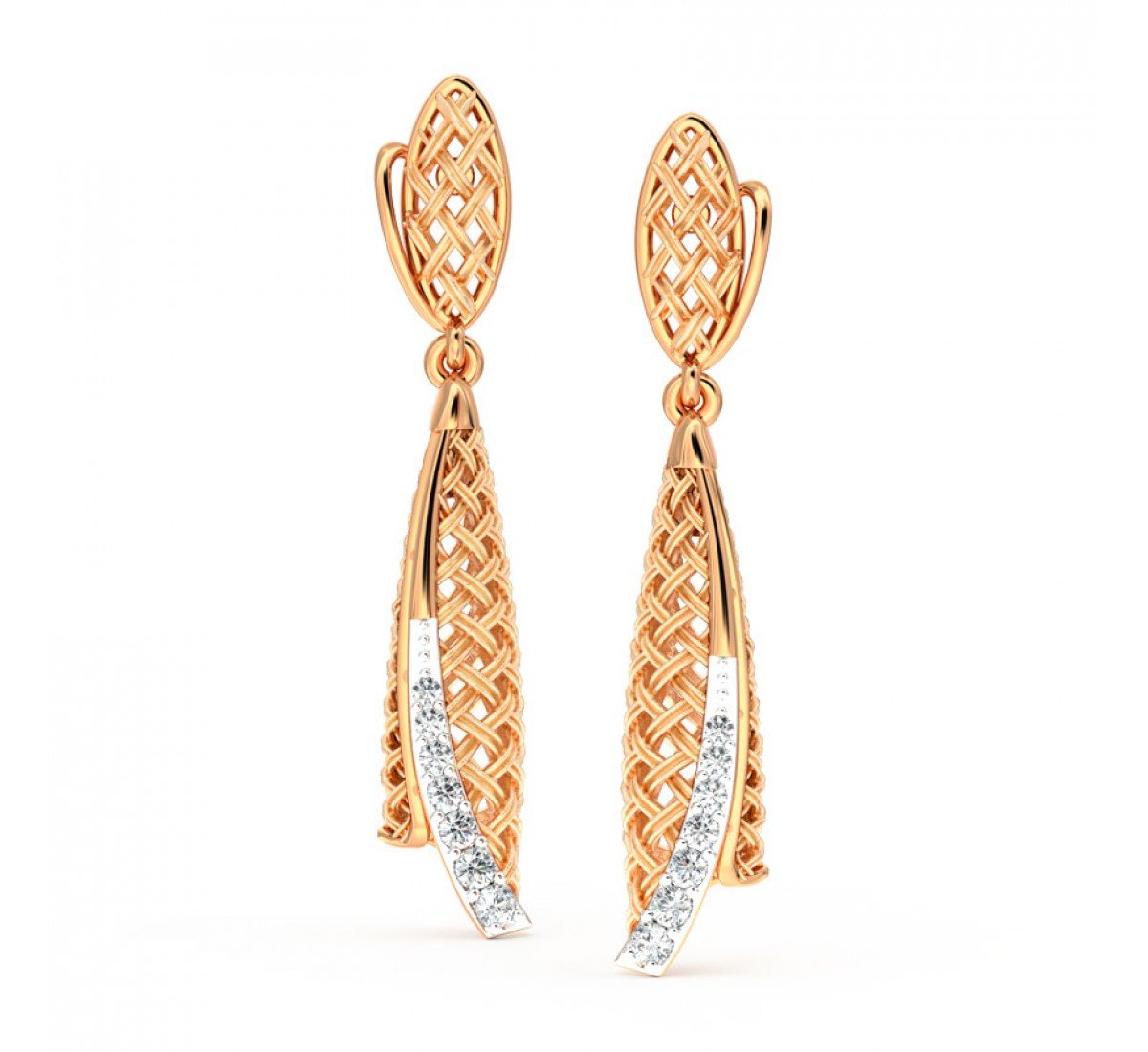 Elina Ziggurat Diamond Earrings