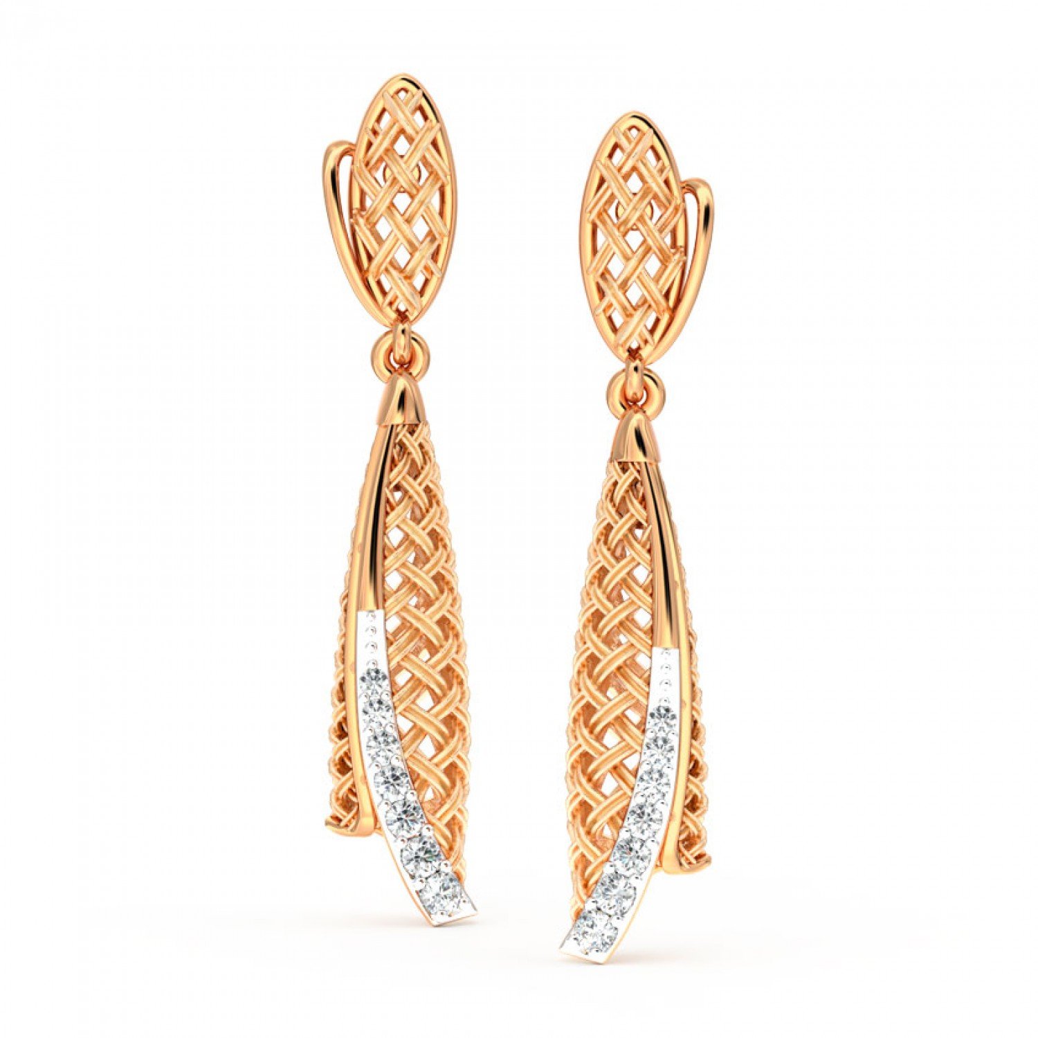 Elina Ziggurat Diamond Earrings