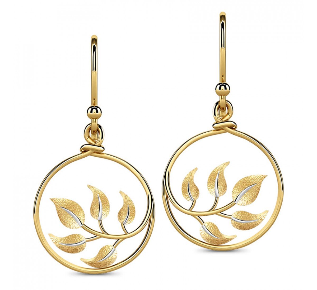 Zinnia Tress Gold Earrings