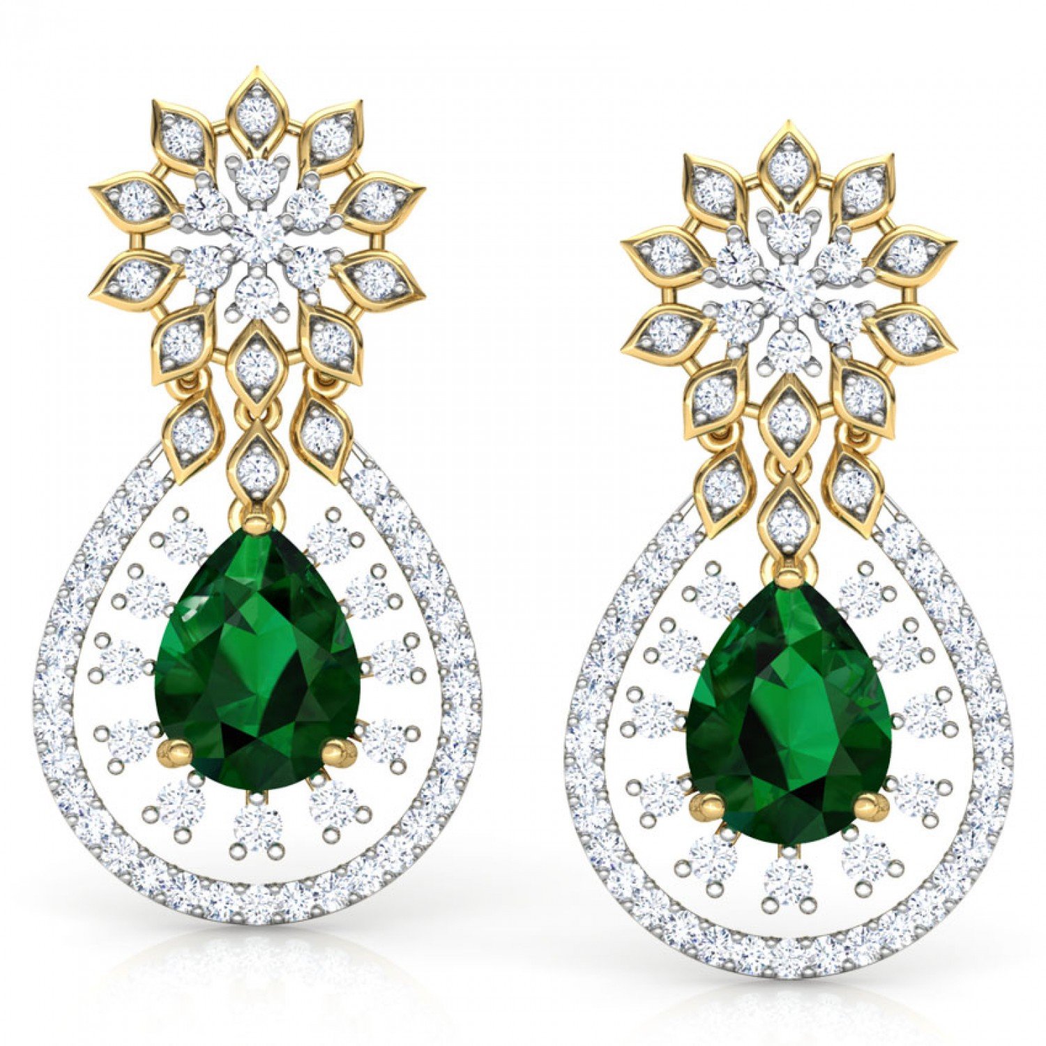 Cabriole Sparkle Diamond Earrings