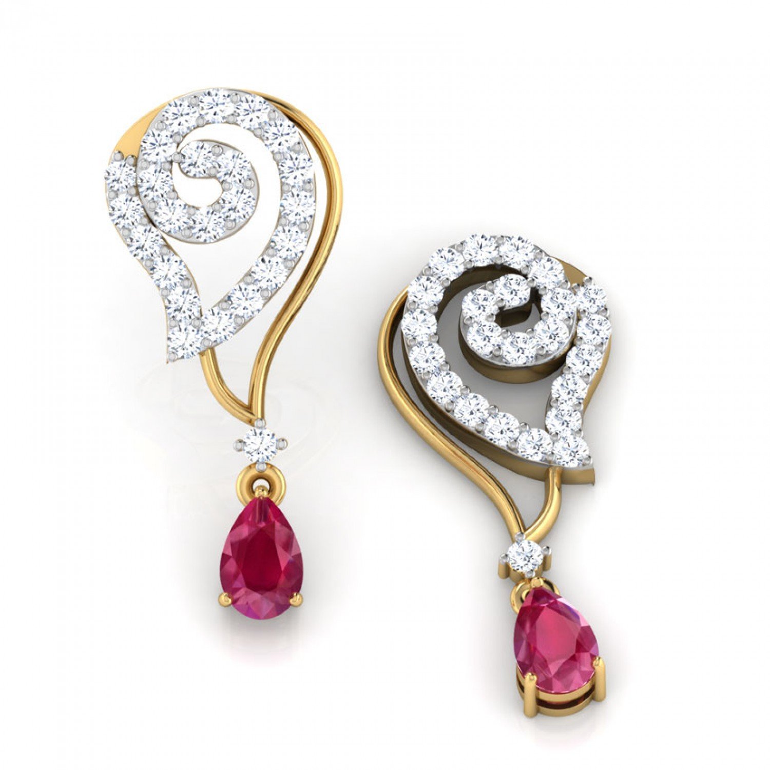 Elysify Alternated Diamond Earrings