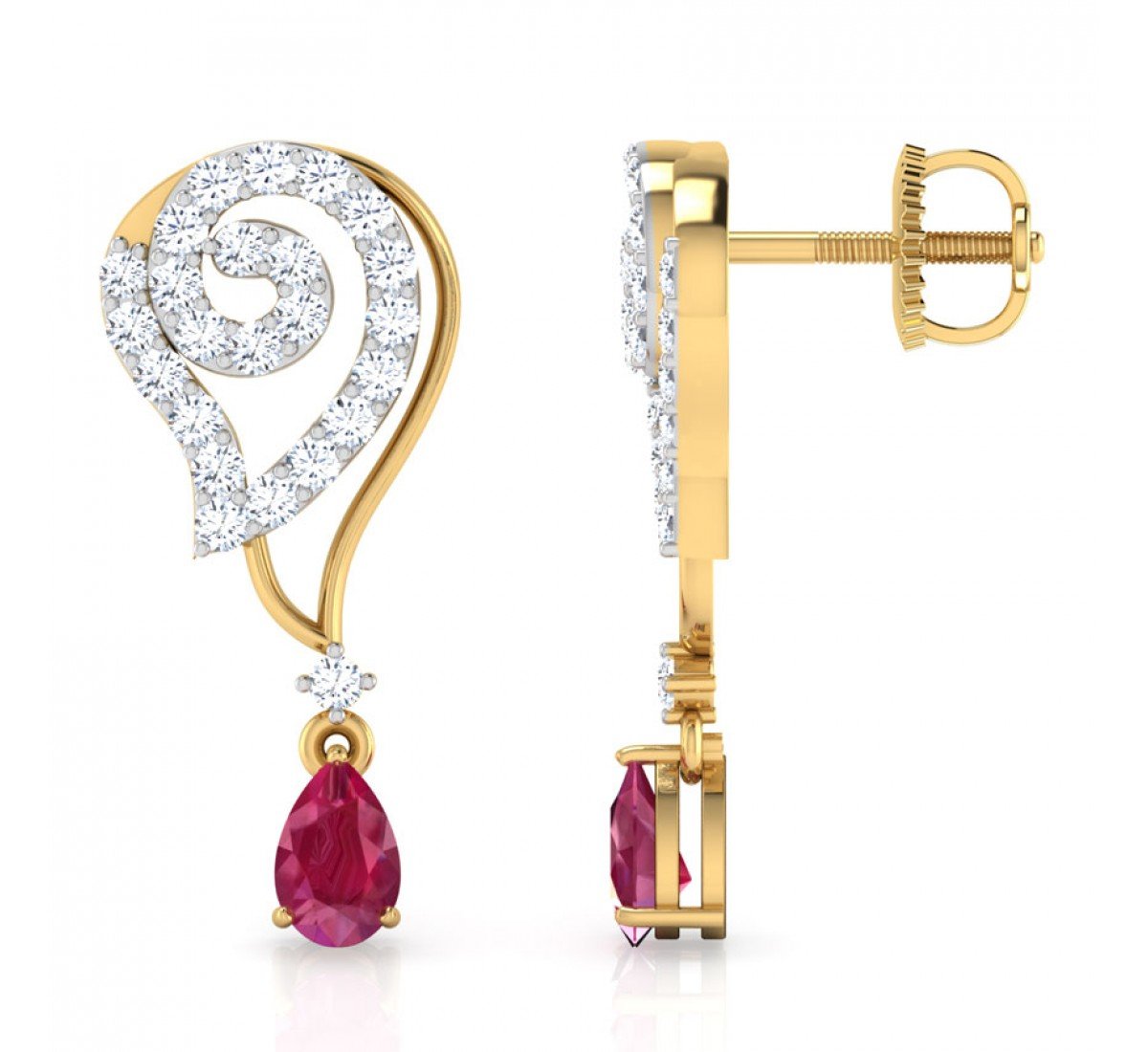 Elysify Alternated Diamond Earrings