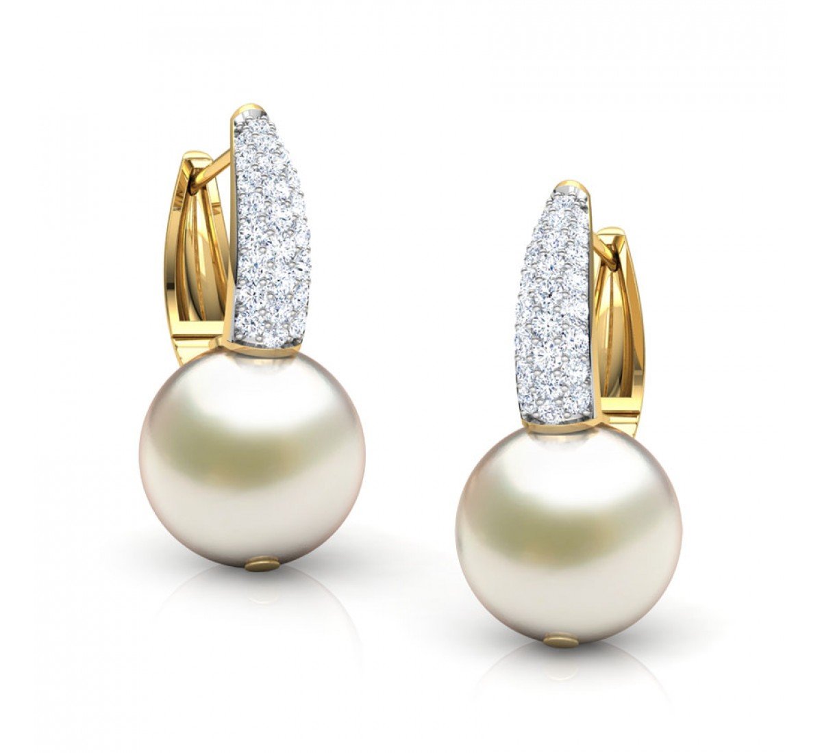 Entrust Pearl Diamond Earrings