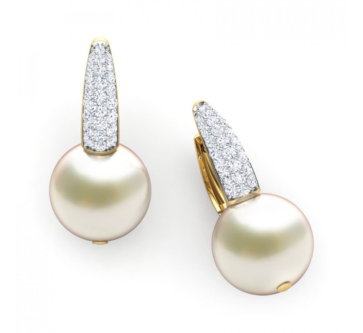 Entrust Pearl Diamond Earrings