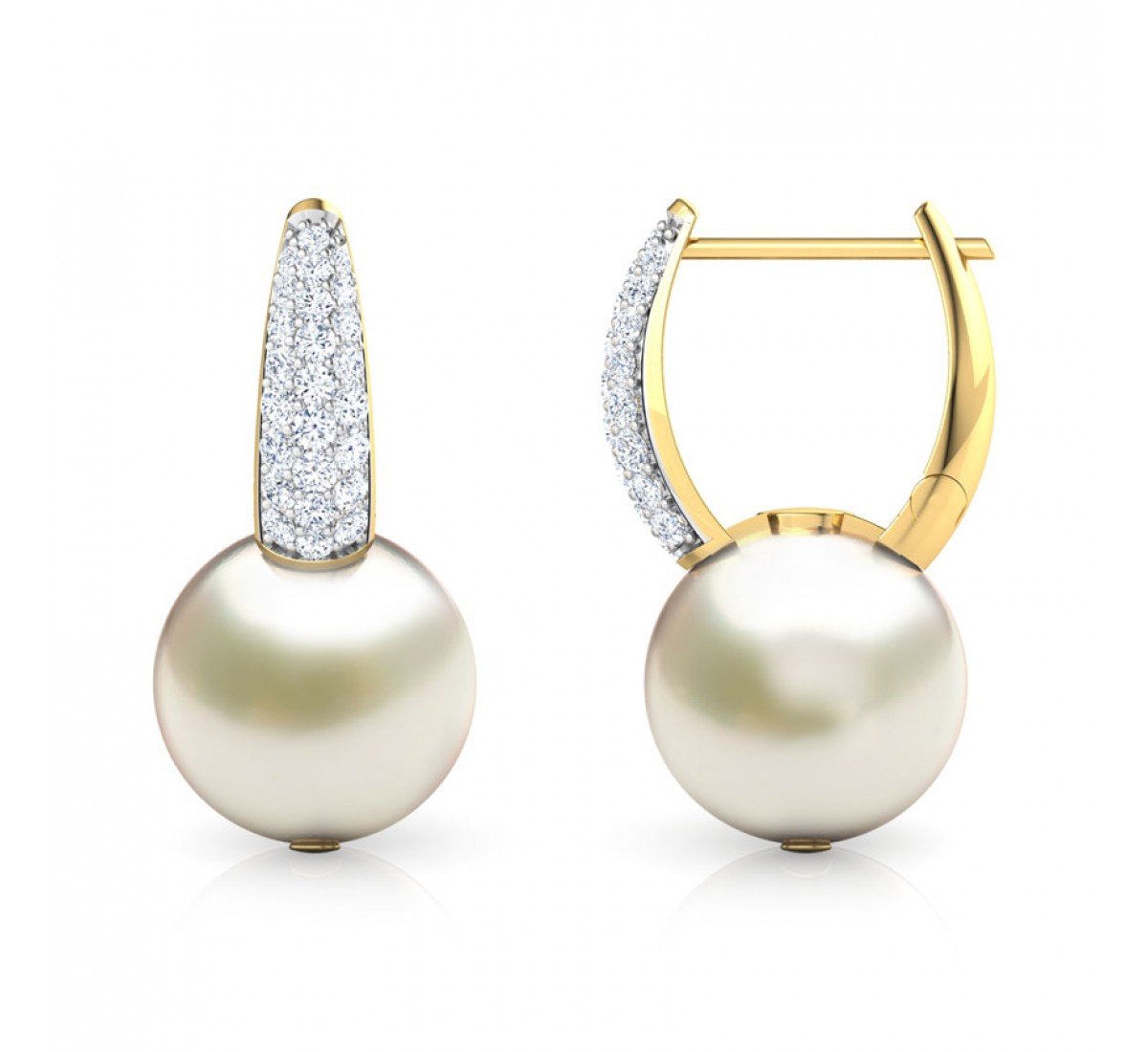 Entrust Pearl Diamond Earrings