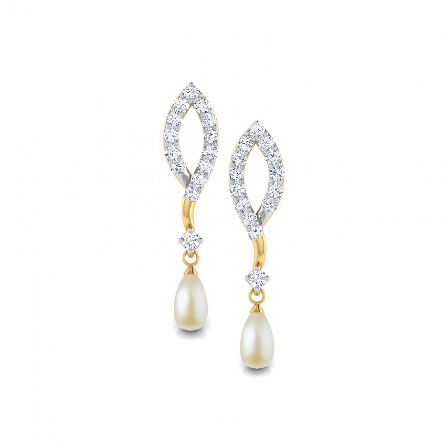 Carnival Pearl Diamond Earrings
