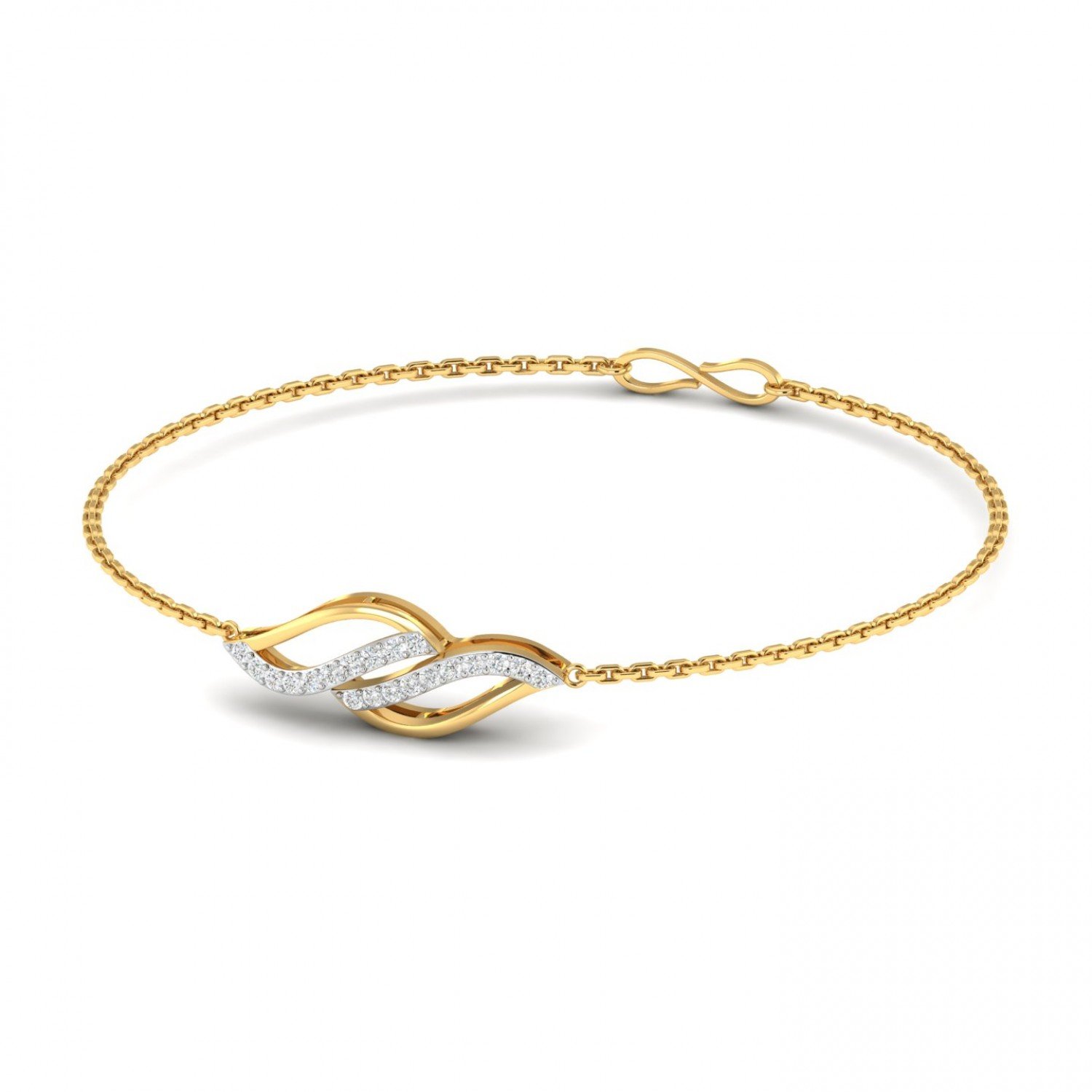 Folded Isabel Diamond Bracelet
