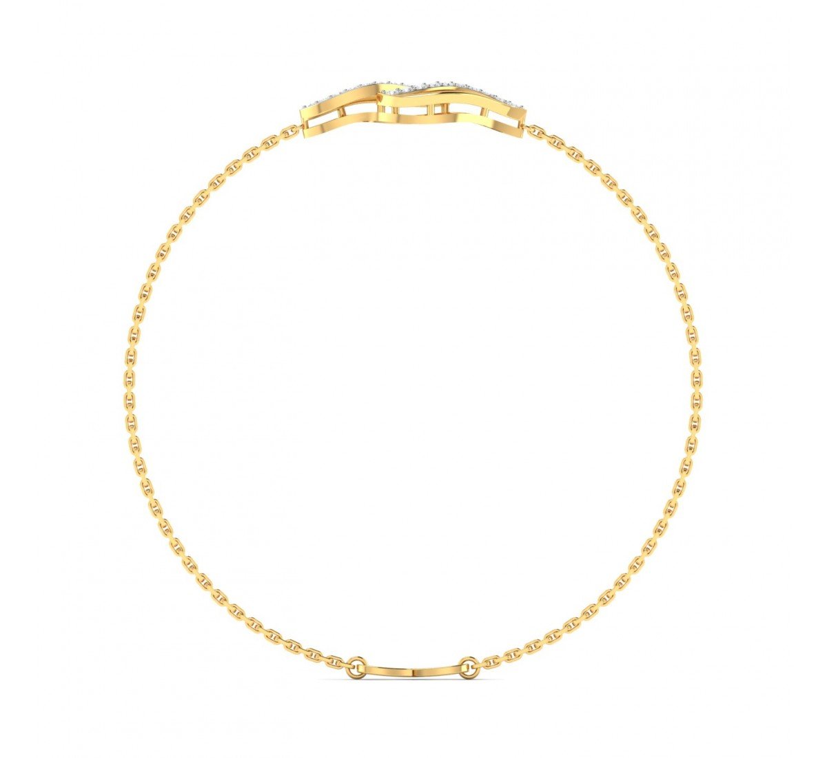 Folded Isabel Diamond Bracelet