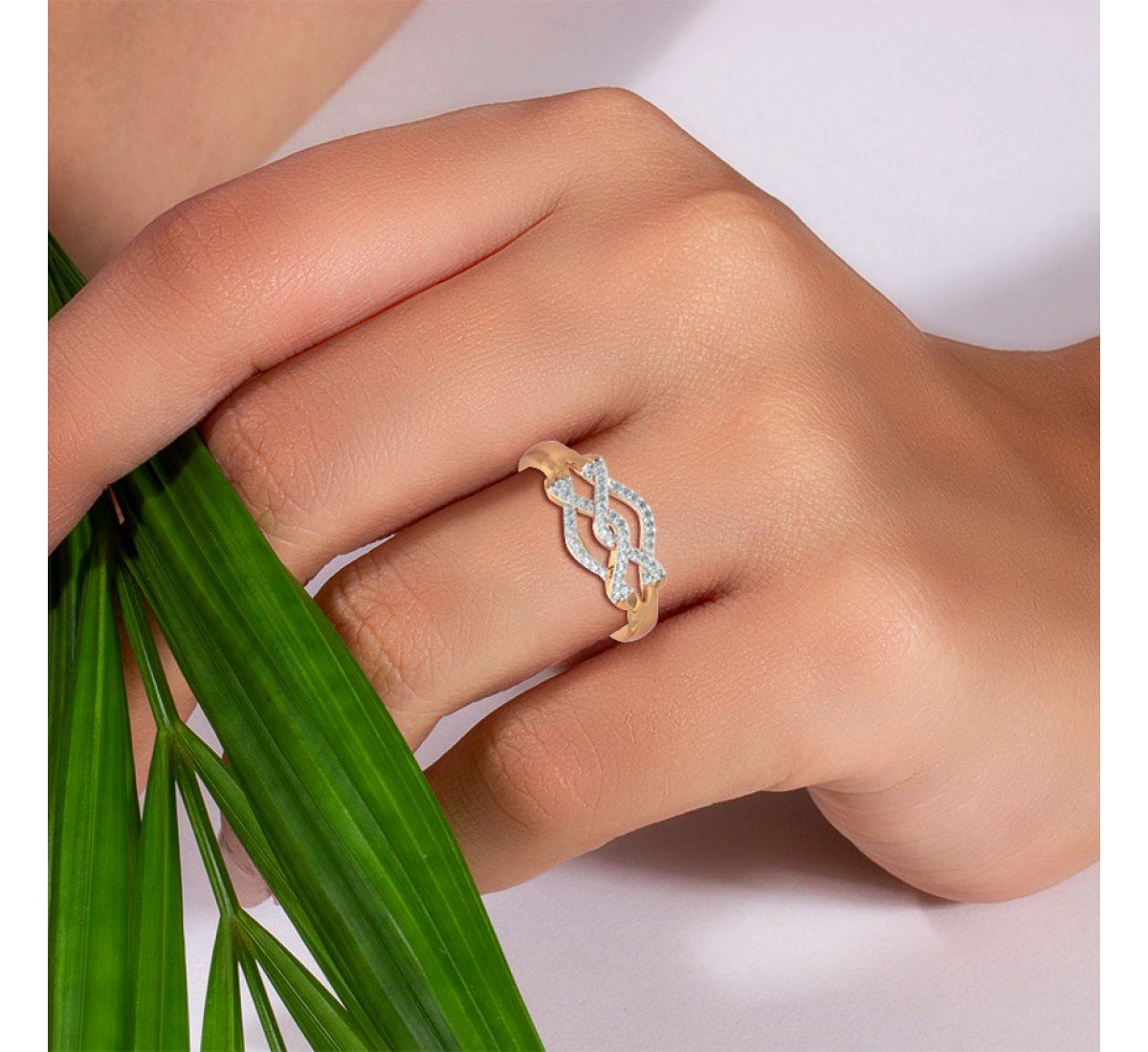 Eloise Lustrous Halo Diamond Band