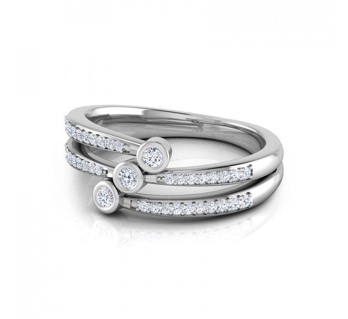 Tremor Scroll Diamond Band