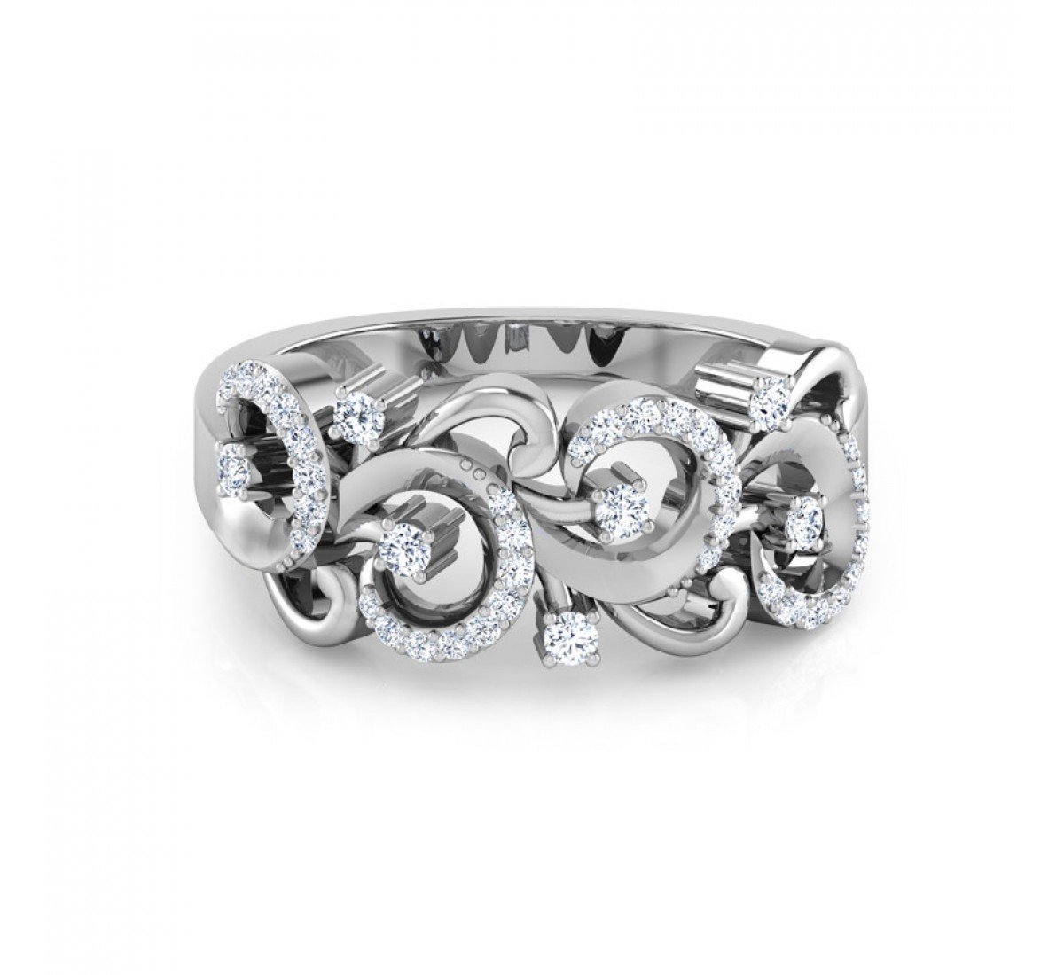 Enchanted Foliage Diamond Band