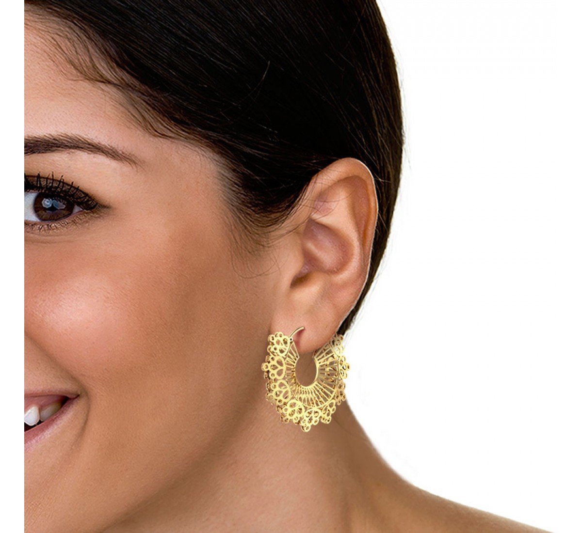 Mila Laced Gold Chand Bali