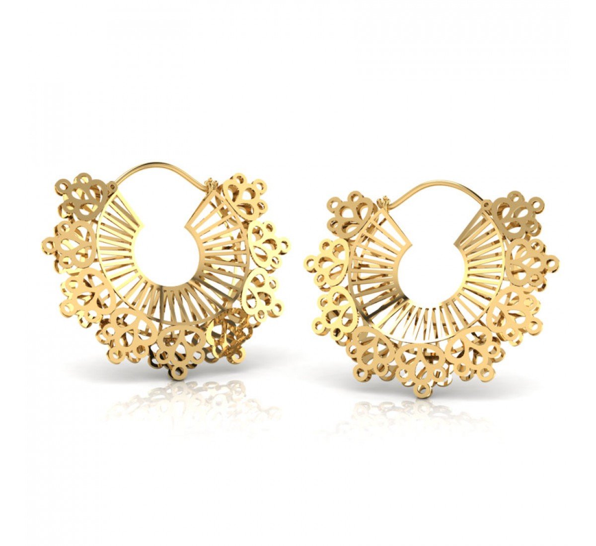 Mila Laced Gold Chand Bali