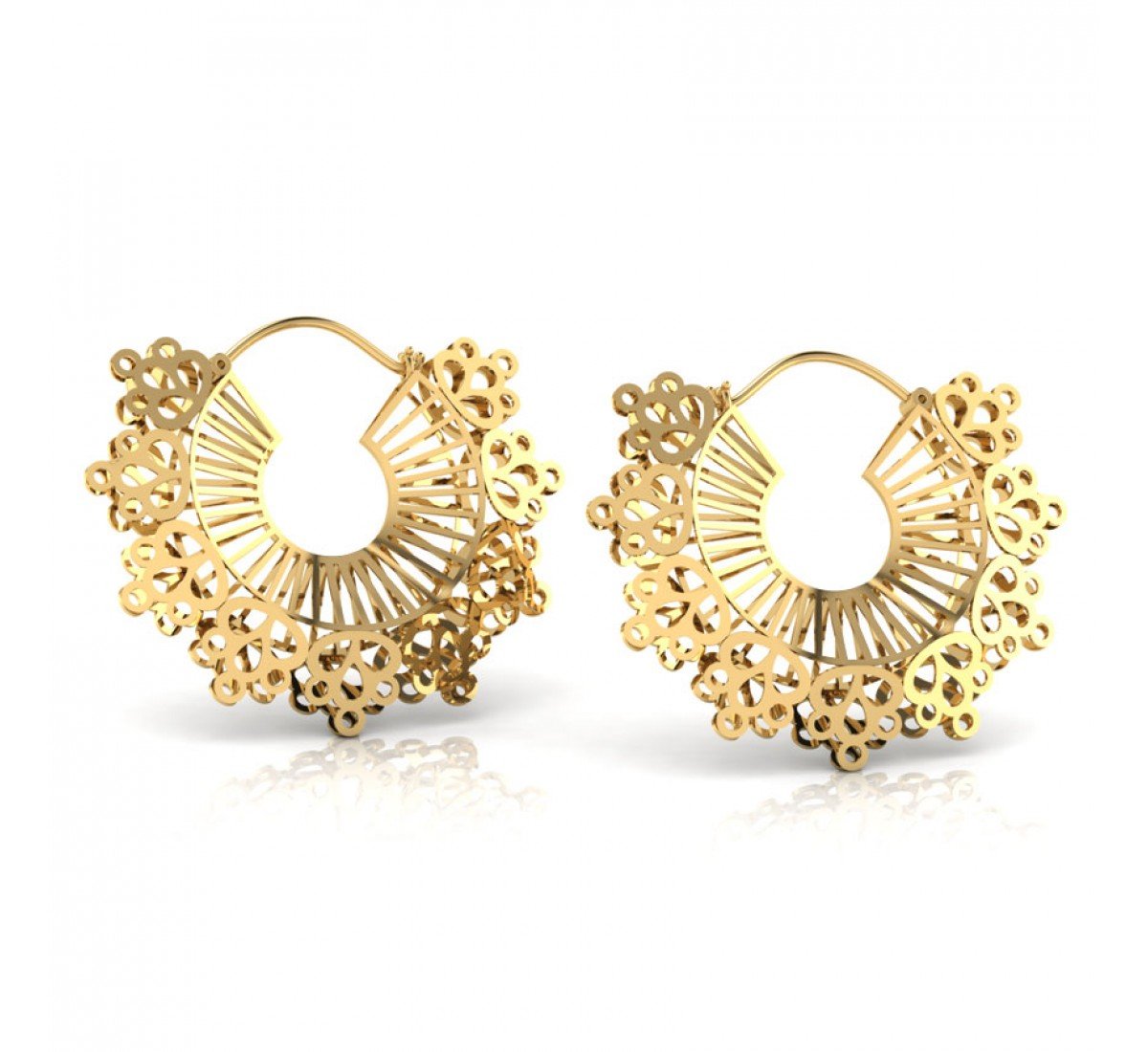 Mila Laced Gold Chand Bali