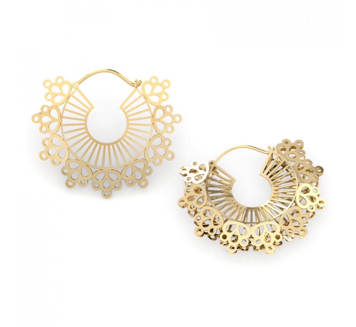 Mila Laced Gold Chand Bali