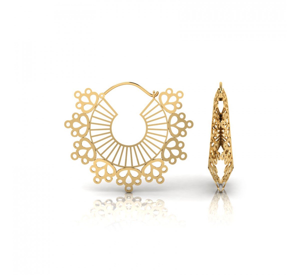 Mila Laced Gold Chand Bali