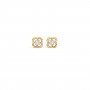 Stripes Plate Diamond Stud Earrings