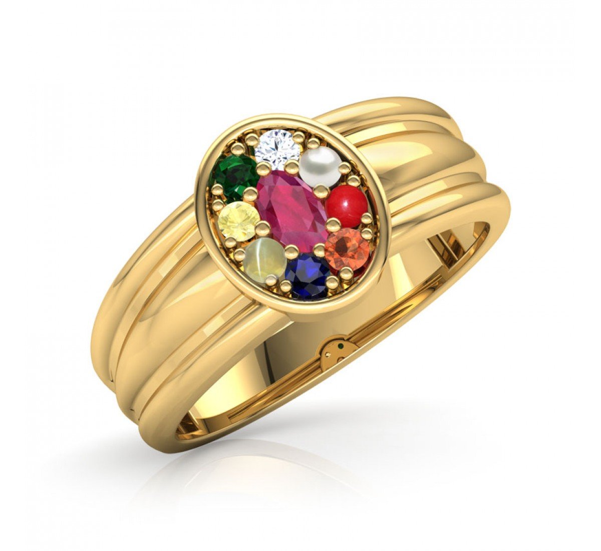 Soha Navratna Diamond Ring for Him