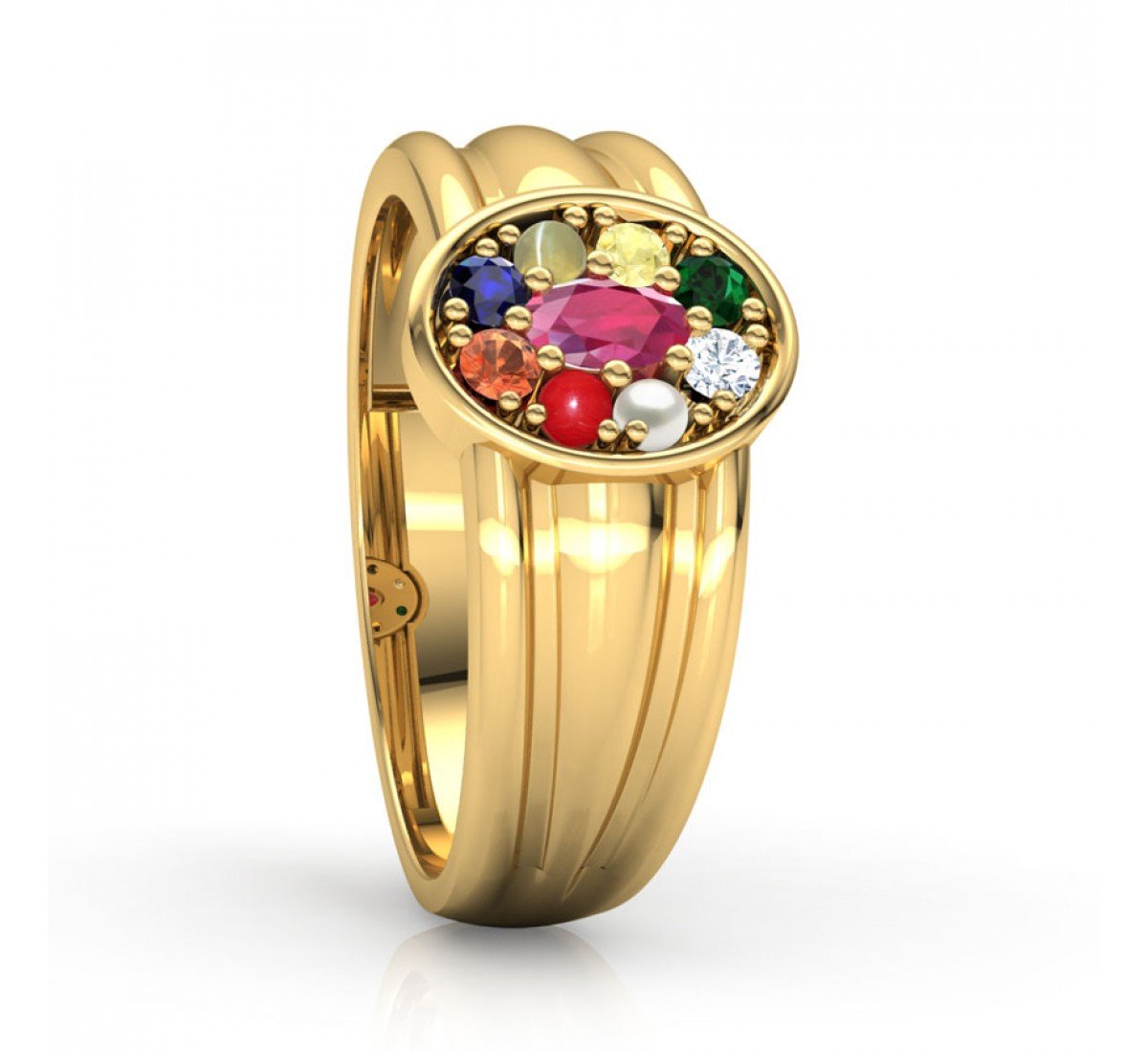 Soha Navratna Diamond Ring for Him