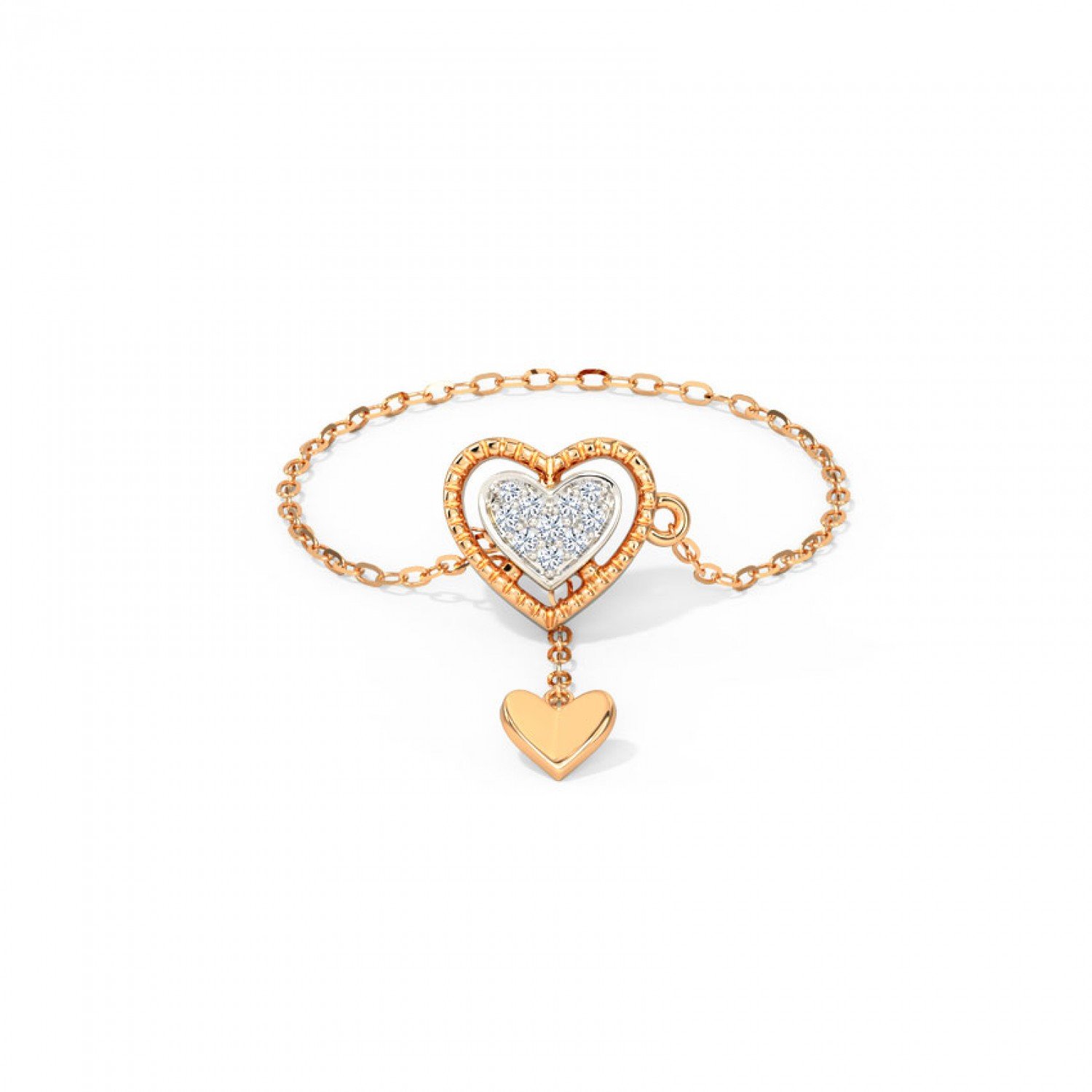 Esha Heart Diamond Flexi Ring