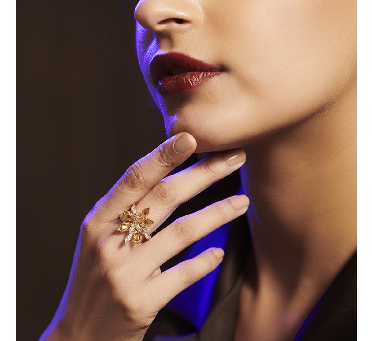 Kellie Blossom Gemstone Ring