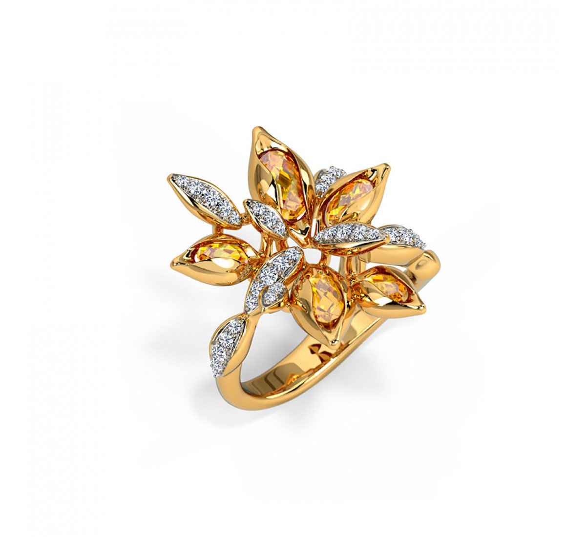 Kellie Blossom Gemstone Ring