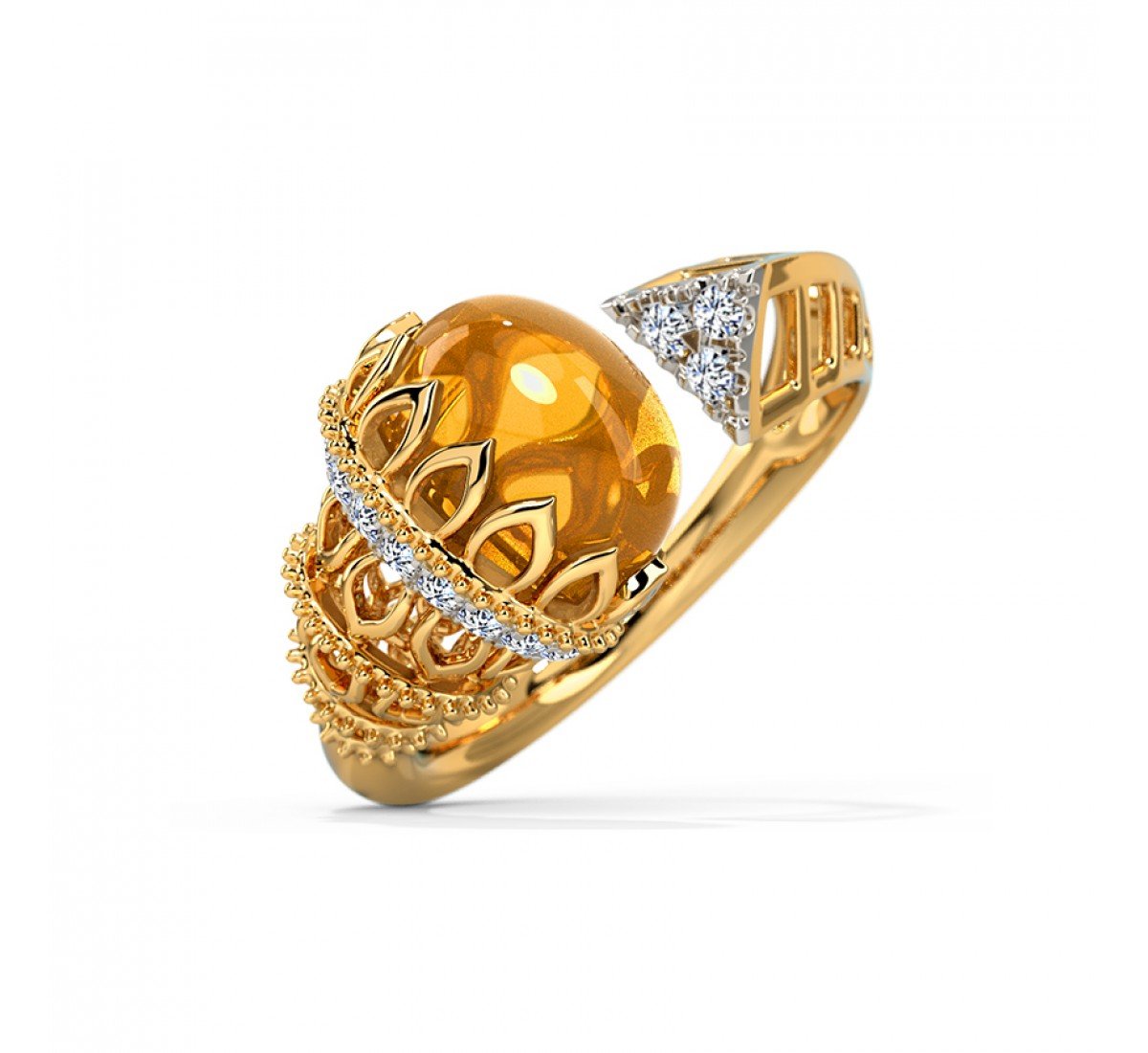 Bohemian Floral Gemstone Ring