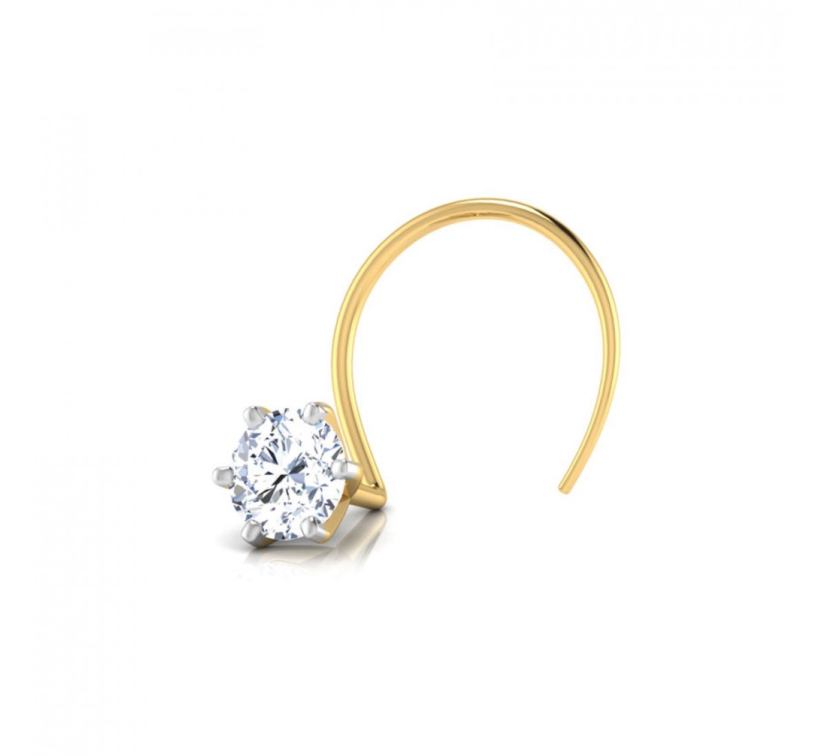 Oceanic Solitaire Nose Pin