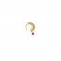 Machination Cutout Gemstone Nose Ring
