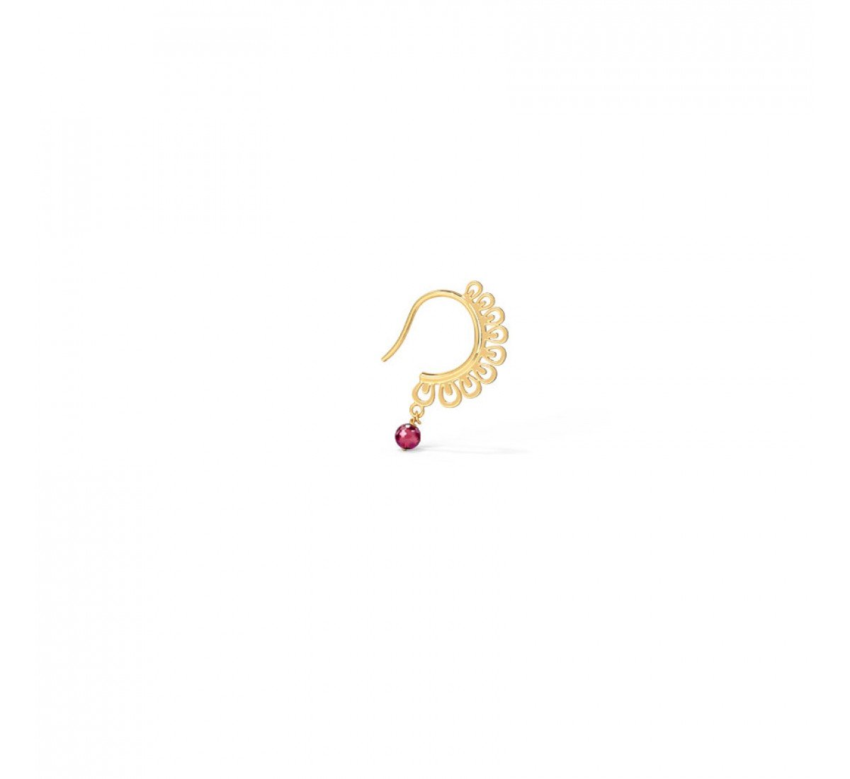 Machination Cutout Gemstone Nose Ring